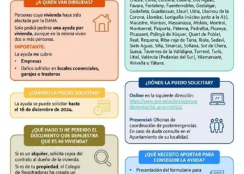 Guía rápida para solicitar ayudas públicas de la Generalitat Valenciana por daños en vivienda debido a la DANA
