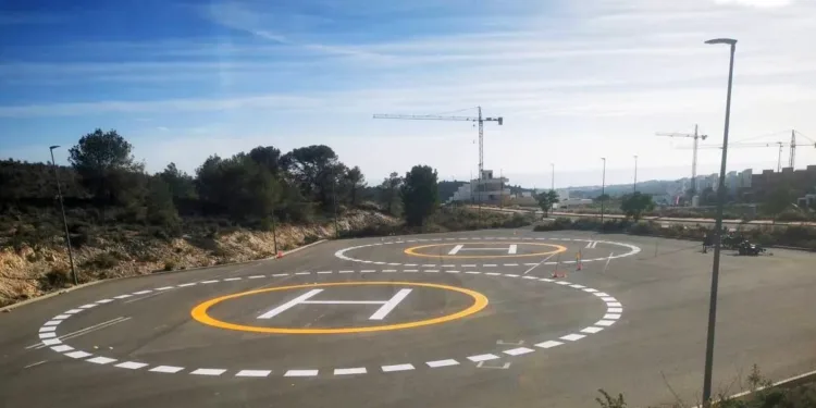 Nuevo espacio para Emergencias en Finestrat con capacidad para el aterrizaje simultáneo de 2 helicópteros