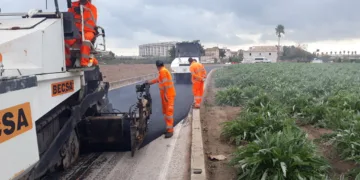 Alboraya inicia los trabajos de reasfaltado la principal arteria de conexión con La Patacona