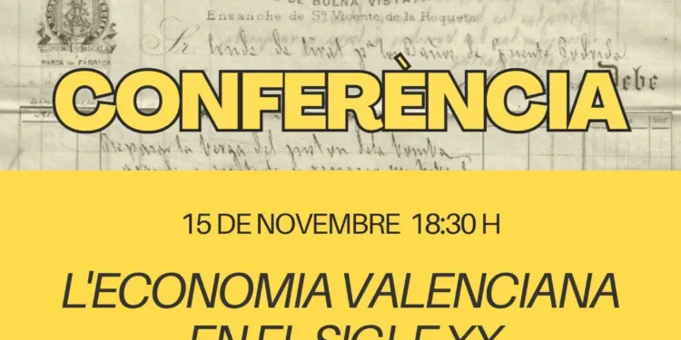 Conferència en Lo Rat Penat sobre “L'economia valenciana en el sigle XX” este divendres 15 de novembre