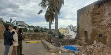 Cultura valora la intervención en el derrumbe parcial del Museo Etnológico del Castillo de Buñol por el temporal