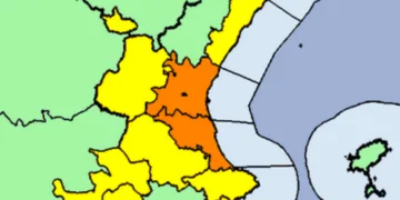 Avisos nivel naranja para este domingo por fuertes lluvias en Valencia