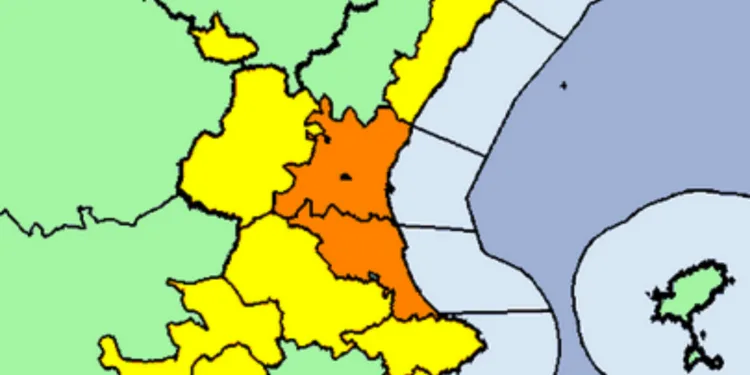 Avisos nivel naranja para este domingo por fuertes lluvias en Valencia