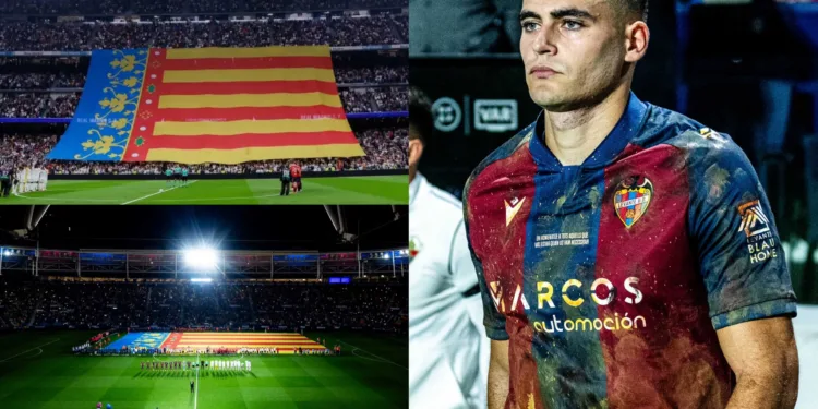 El Levante UD sale a jugar con las camisetas embarradas y con la lista con los pueblos afectados por la #DANA