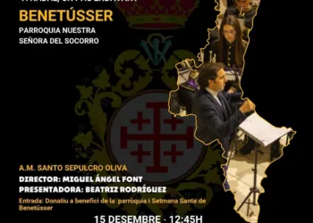 Benetúser acoge el II concierto de Navidad de la Agrupación del Sepulcro de Oliva con un evento solidario por la Dana en la Parroquia del Socorro