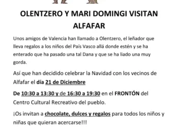 Olentzero y Mari Domingi llegan a Alfafar para celebrar la Navidad