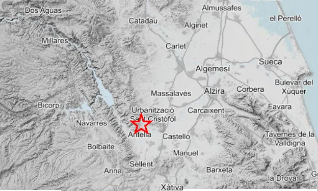 Nuevo terremoto en Antella esta madrugada 1 Nuevo terremoto en Antella esta madrugada