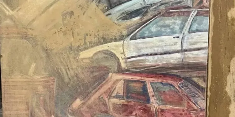 Encuentran en Paiporta un cuadro que predijo la DANA: una impactante obra rescatada del barro 1 Encuentran en Paiporta un cuadro que predijo la DANA: una impactante obra rescatada del barro