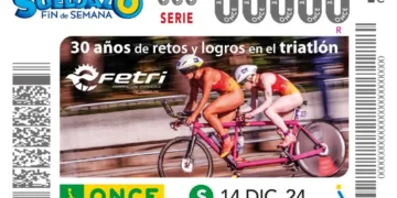 La Federación Española de Triatlón celebra su 30 aniversario en el cupón de la ONCE
