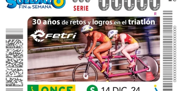 La Federación Española de Triatlón celebra su 30 aniversario en el cupón de la ONCE 1 La Federación Española de Triatlón celebra su 30 aniversario en el cupón de la ONCE
