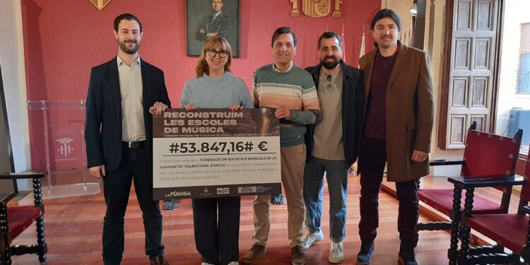 Solidaridad Musical: «Reconstruyendo Escuelas de Música» recauda en Alzira más de 50.000 euros para la DANA