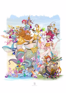 La Falla Centro (Dénia) presenta el boceto de Josué Beitia para este año 3 Boceto Falla Centro Denia 1 1