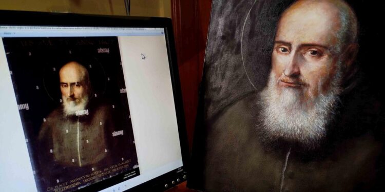 La Dra. María Gómez realiza la mejor copia de San Juan de Ribera 1 La Dra. María Gómez realiza la mejor copia de San Juan de Ribera