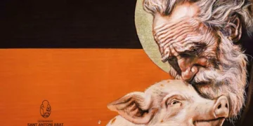 Bendición de animales por San Antonio Abad, este viernes, en la calle Sagunto