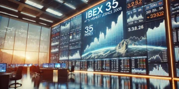 El Ibex 35 cierra enero con un alza del 6,67% y alcanza máximos desde 2008