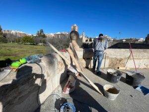 Comienza la restauración del pretil del antiguo cauce del Túria