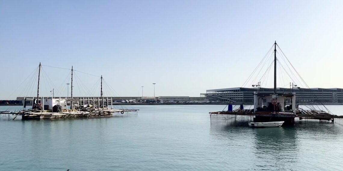 El puerto de Valencia traslada 15 de las 25 bateas de clóchinas por obras en la zona