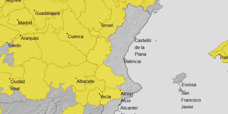 AEMET activa los riesgos por frío intenso para mañana y lluvias a partir del jueves tarde