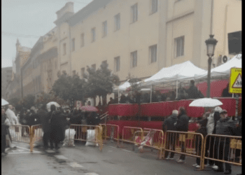 La bendición de animales en Valencia en Sant Antoni completamente deslucida por el viento y la lluvia