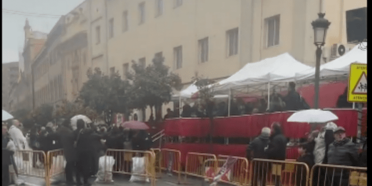 La bendición de animales en Valencia en Sant Antoni completamente deslucida por el viento y la lluvia 1 La bendición de animales en Valencia en Sant Antoni completamente deslucida por el viento y la lluvia
