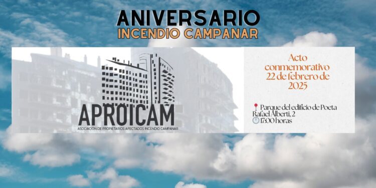 APROICAM recordará a las víctimas en el aniversario de la tragedia de Campanar 1 APROICAM recordará a las víctimas en el aniversario de la tragedia de Campanar