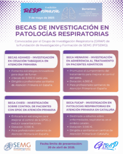 SEMG convoca 5 becas para fomentar la investigación en patologías respiratorias en Atención Primaria 2 SMEG BECAS RESPRIMARIA3