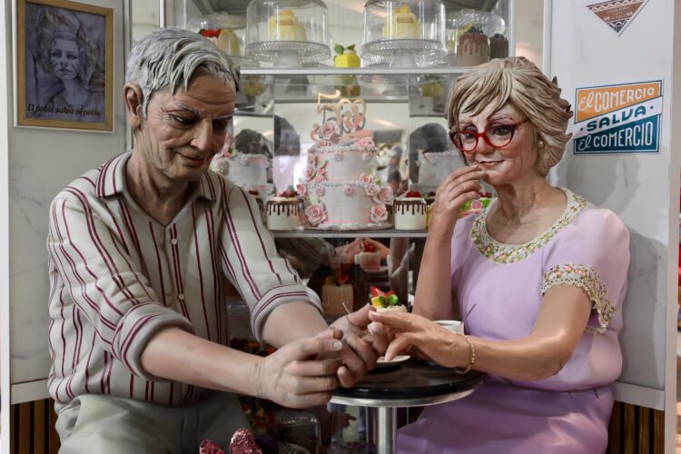 El Ninot de Convento Jerusalén realizado por Sáchez Llongo del Forn Pa i Porta ninot indultat