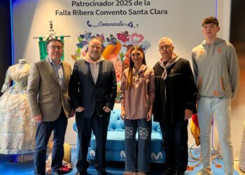 Movistar renueva el patrocinio de la Falla Ribera Convento Santa Clara