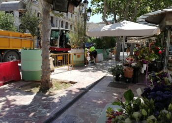 Los floristas de la Plaza del Ayuntamiento en pie de guerra contra Santiago Ballester