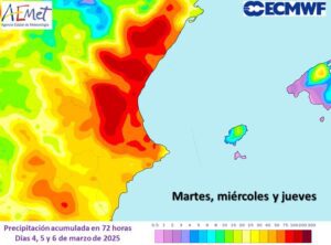 AEMET eleva la alerta por lluvias a naranja mañana y Valencia suspende clases y la mascletà 5 GlHXBS6XcAEmXPS