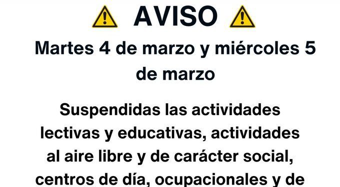 Valencia suspende toda actividad lectiva, al aire libre y cierra instalaciones abiertas además de suspender la mascletà 1 Valencia suspende toda actividad lectiva, al aire libre y cierra instalaciones abiertas además de suspender la mascletà