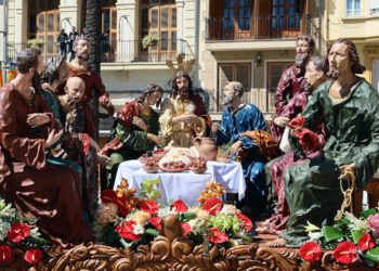 nuevo paso de la Hermandad de la Santa Cena y Caballeros del Santo Cáliz de Torrent