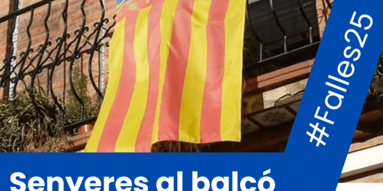 Lo Rat Penat impulsa la campanya "Senyeres al Balcó" durant les festes falleres 1 Lo Rat Penat impulsa la campanya "Senyeres al Balcó" durant les festes falleres