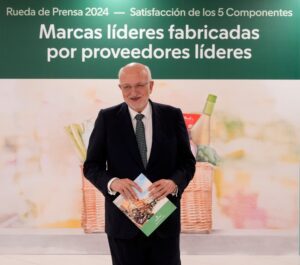Juan Roig presidente de Mercadona tras la celebracion de la Rueda de Prensa 2024
