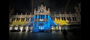 El Roig Arena crea un espectáculo de videomapping para la fachada de la Estación del Norte de Valencia 2 Videomapping Roig Arena 3