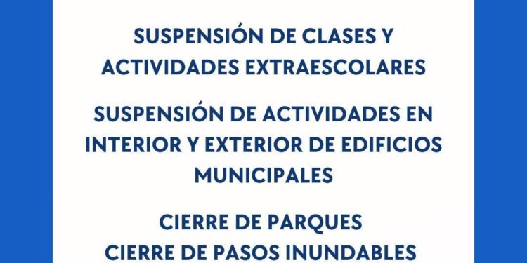 Torrent mantiene el cierre de colegios e instalaciones municipales para mañana jueves 6 de marzo 1 Torrent mantiene el cierre de colegios e instalaciones municipales para mañana jueves 6 de marzo
