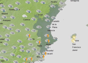 Comienzan los avisos por lluvias intensas y persistentes, lo peor para el lunes en Valencia y Castello