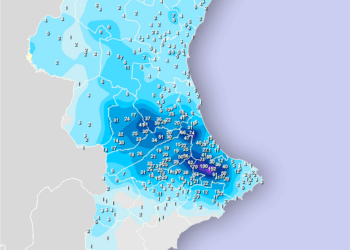 La Vall d'Ebo supera los 150 litros acumulados hoy y la GVA emite un aviso especial por las lluvias generalizadas
