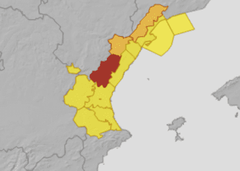 AEMET acaba de elevar a alerta roja en el interior de Castello su alerta por lluvias
