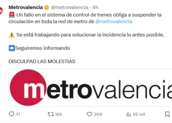MetroValencia suspende más de una hora el servicio de metro a las puertas de fallas por una avería generalizada 4 MetroValencia suspende más de una hora el servicio de metro a las puertas de fallas por una avería generalizada