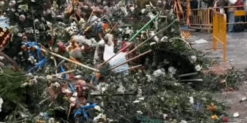 La Plaza de la Virgen luce una imagen lamentable