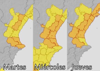 Tres días de alertas naranjas ( hasta jueves) por lluvias persistentes en la Comunitat Valenciana