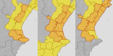 Tres días de alertas naranjas ( hasta jueves) por lluvias persistentes en la Comunitat Valenciana
