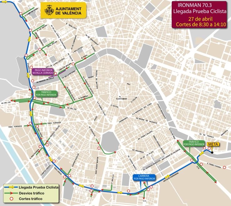 IRONMAN 70.3 Valencia 2025: deporte, espectáculo y emoción en las calles de la ciudad 2 0423 Transit Ironman arribada cas
