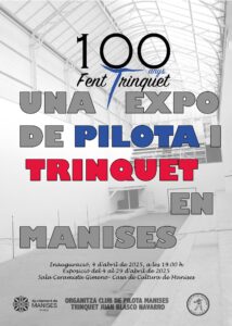 El trinquet municipal de Manises celebra sus cien años con una exposición 2 2025 04 04 Expo Pilota