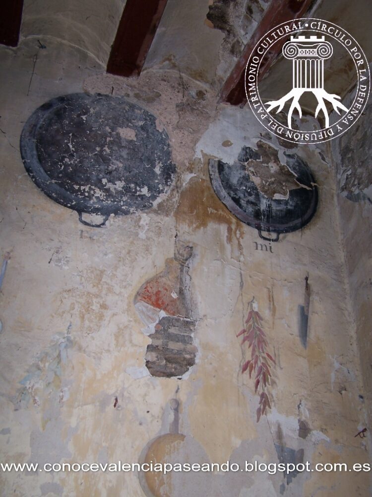 Las pinturas murales de la alquería de la Torre en peligro