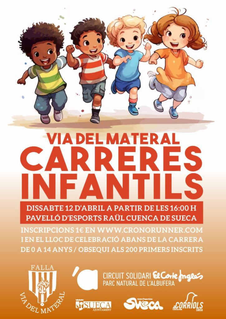 Sueca acoge este sábado la 10K Via Materal incluida en el Circuito de La Albufera 2 Carreres Infantils