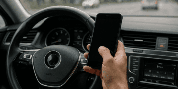 Sujetar con la mano un dispositivo móvil al conducir supone una multa de 200 euros y la pérdida de 6 puntos