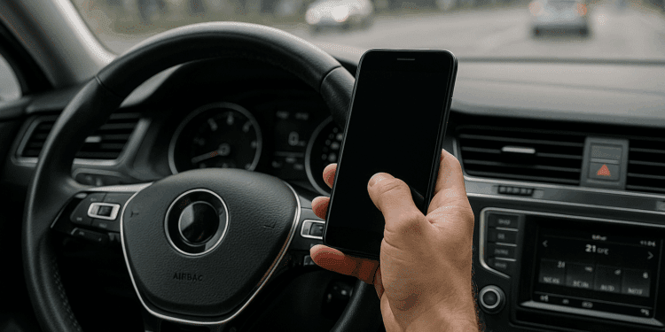 Sujetar con la mano un dispositivo móvil al conducir supone una multa de 200 euros y la pérdida de 6 puntos 1 Sujetar con la mano un dispositivo móvil al conducir supone una multa de 200 euros y la pérdida de 6 puntos