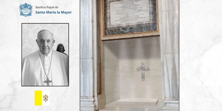 Así es la tumba del Papa Francisco I